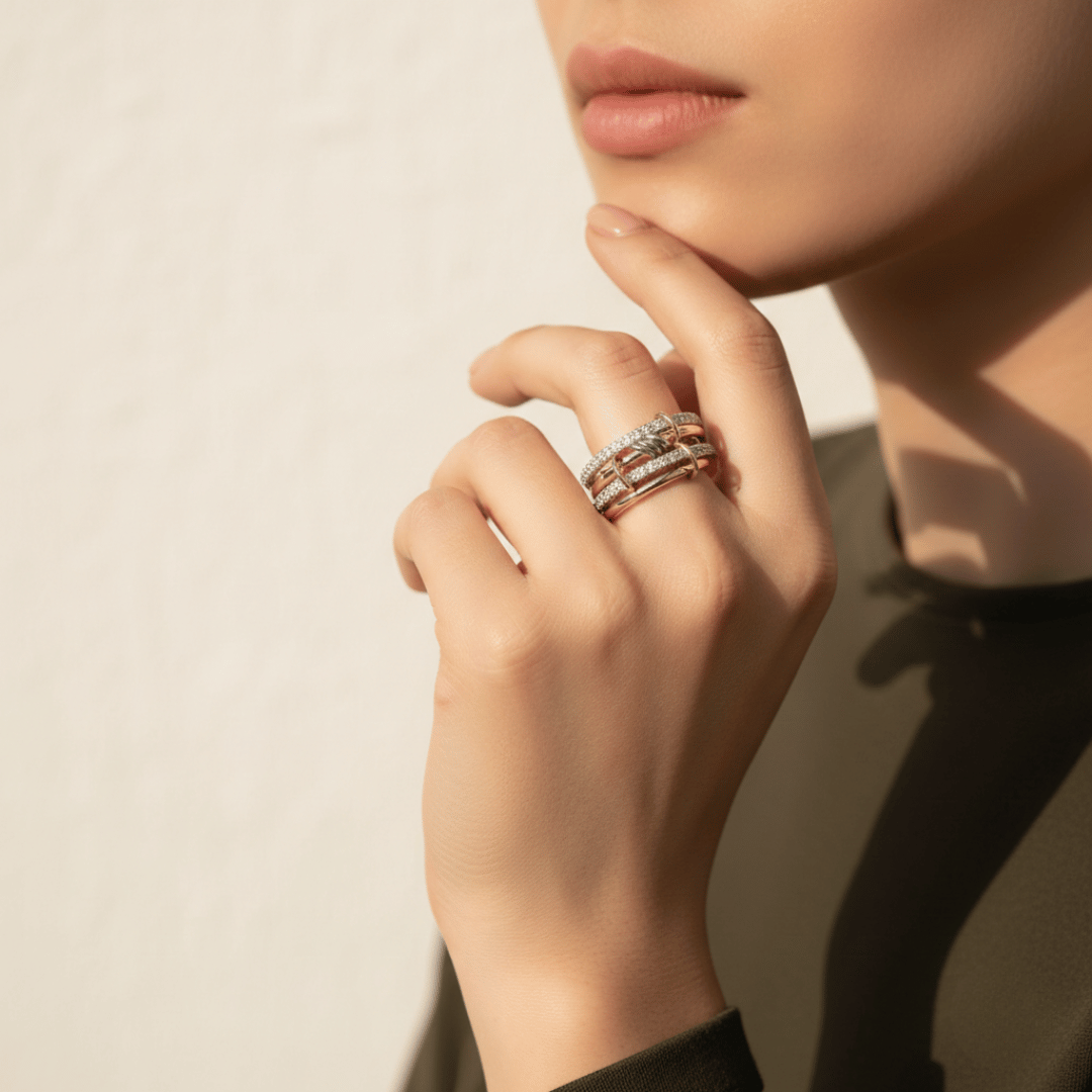 Noor Sabr Stack Ring