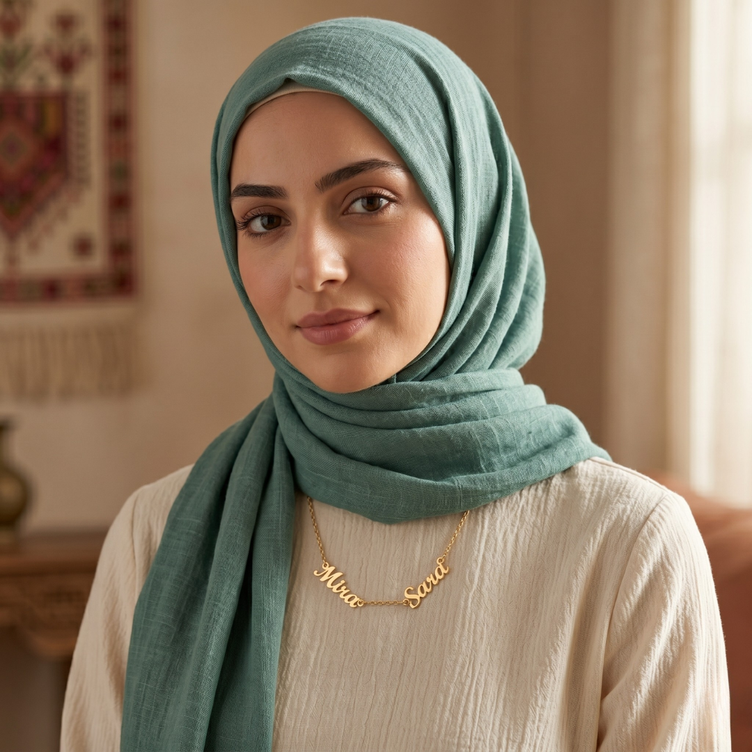 Wasl English Multiple Names Necklace