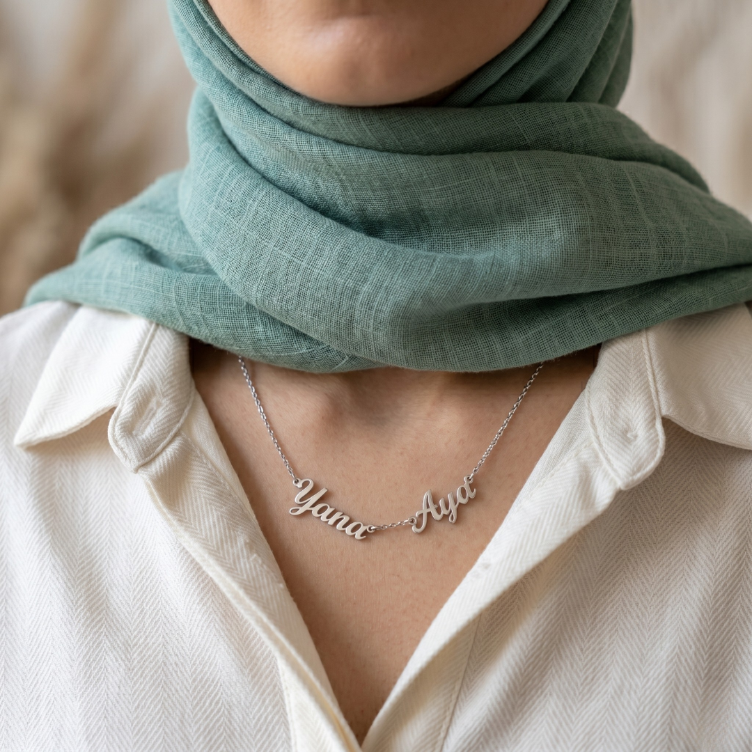 Wasl English Multiple Names Necklace
