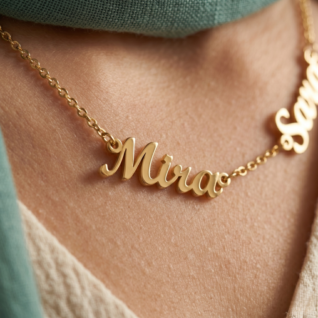 Wasl English Multiple Names Necklace