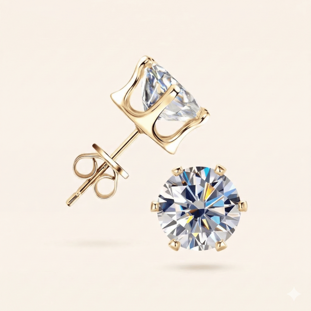Rania Moissanite Studs