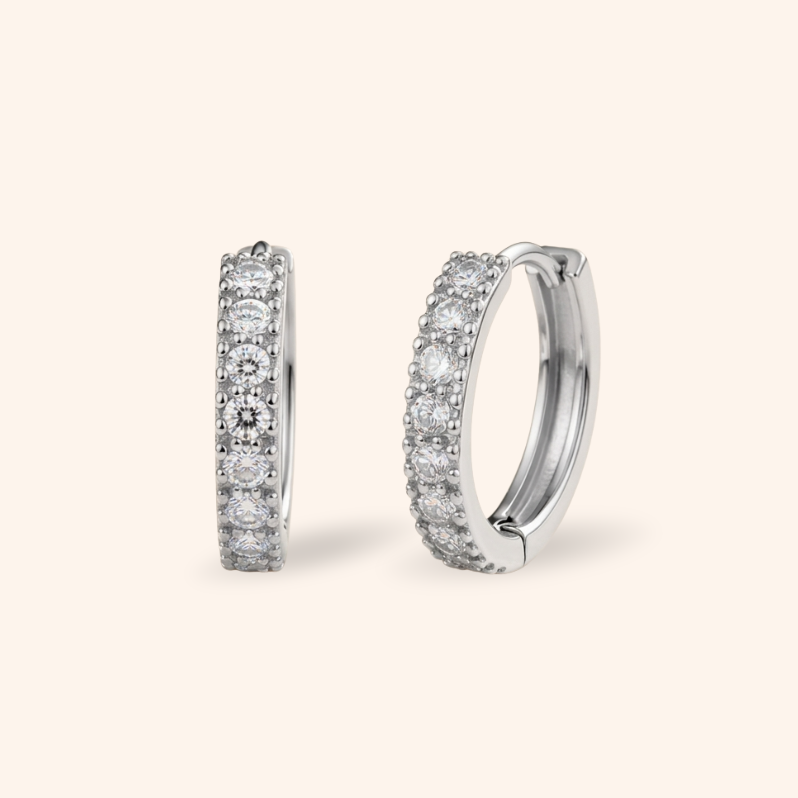 Layal Moissanite Hoops