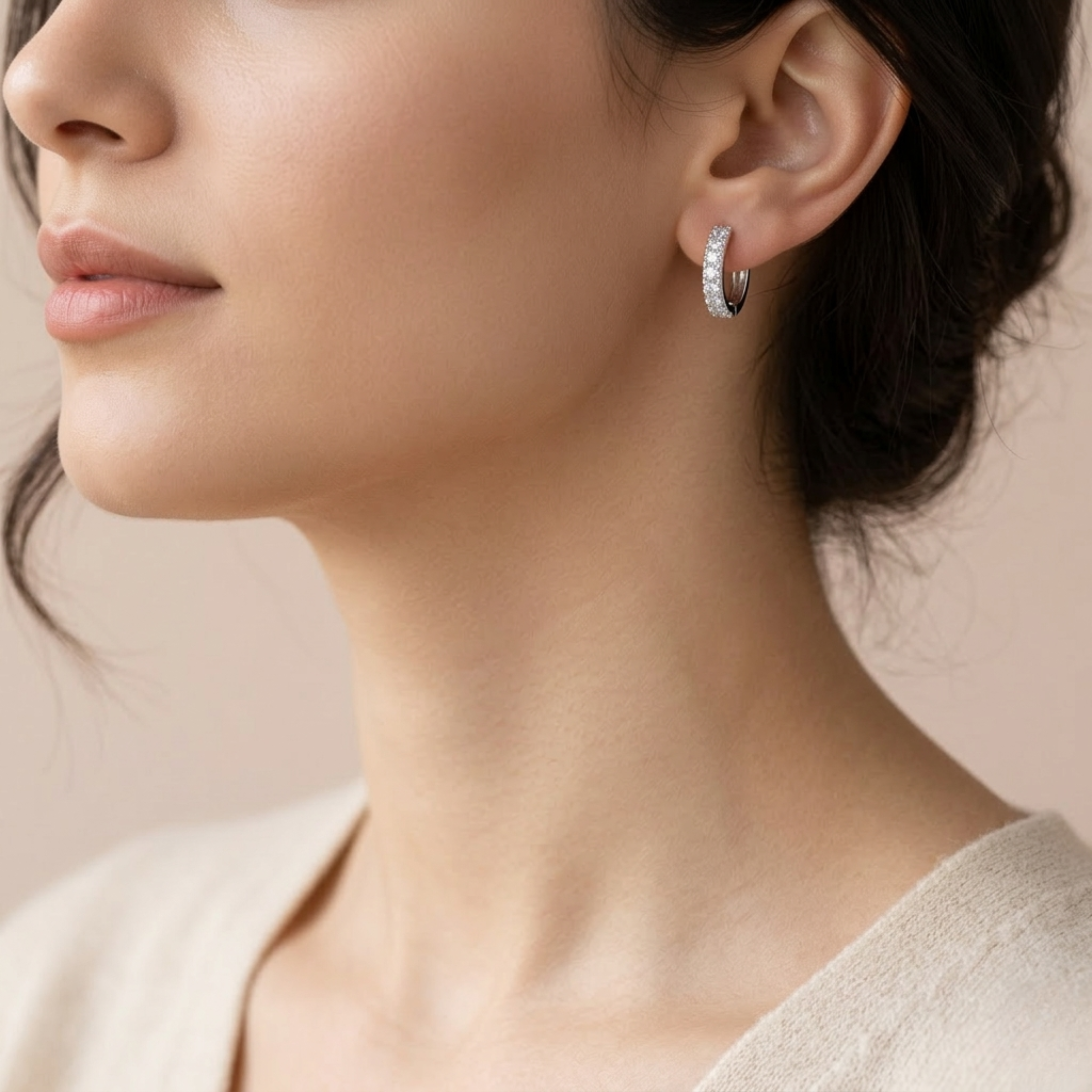 Layal Moissanite Hoops