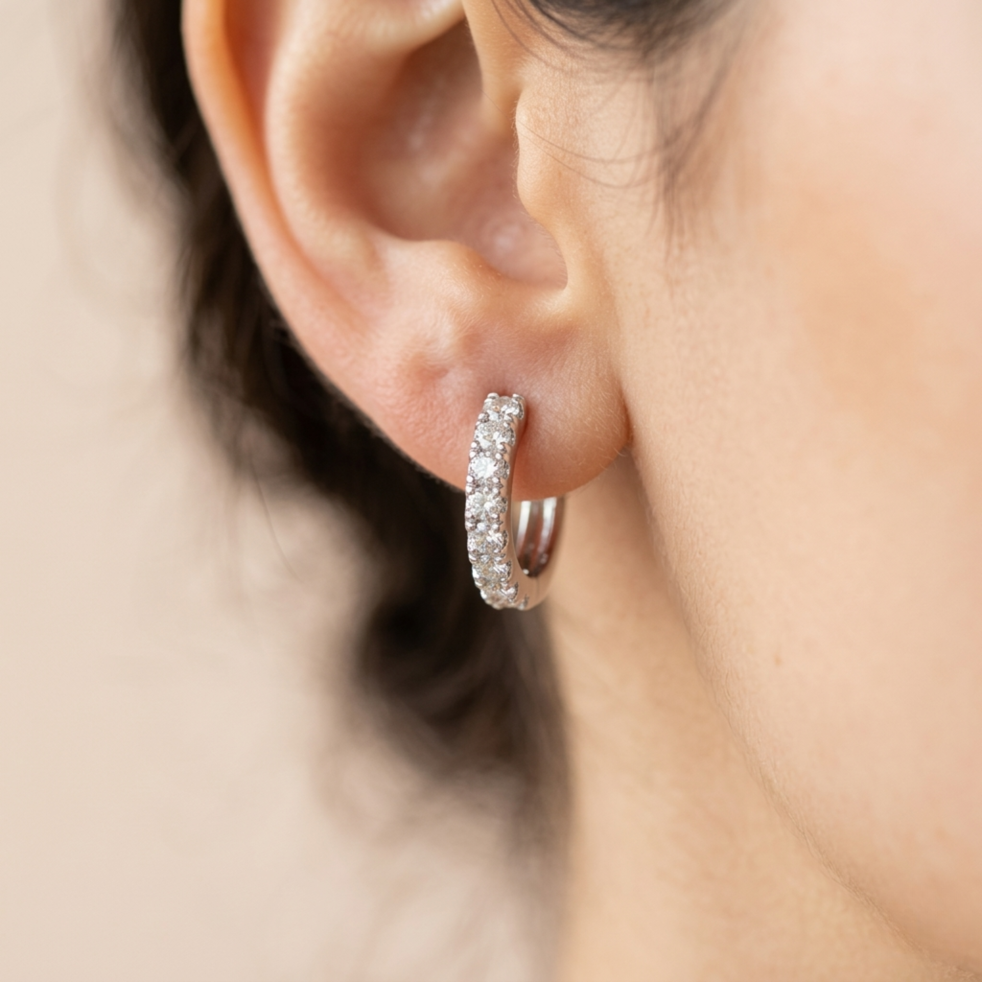 Layal Moissanite Hoops