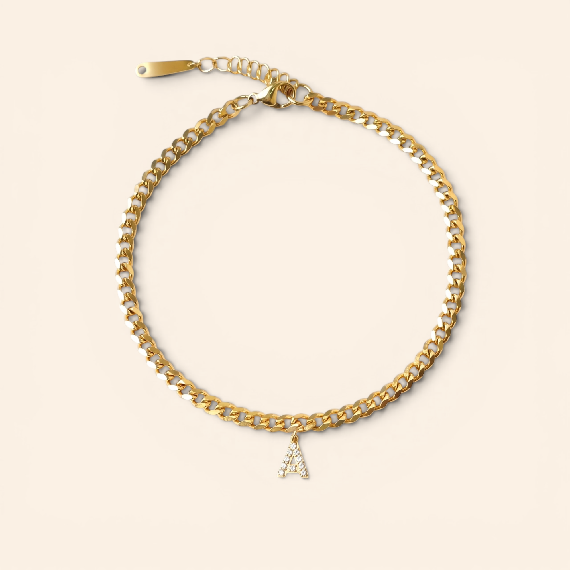 Layali Initial Anklet