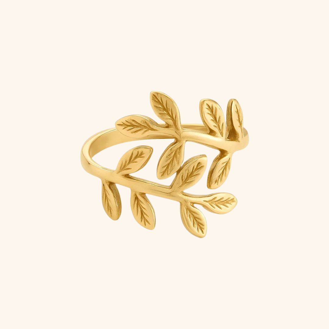 Noor Palestine Olive Leaf Ring