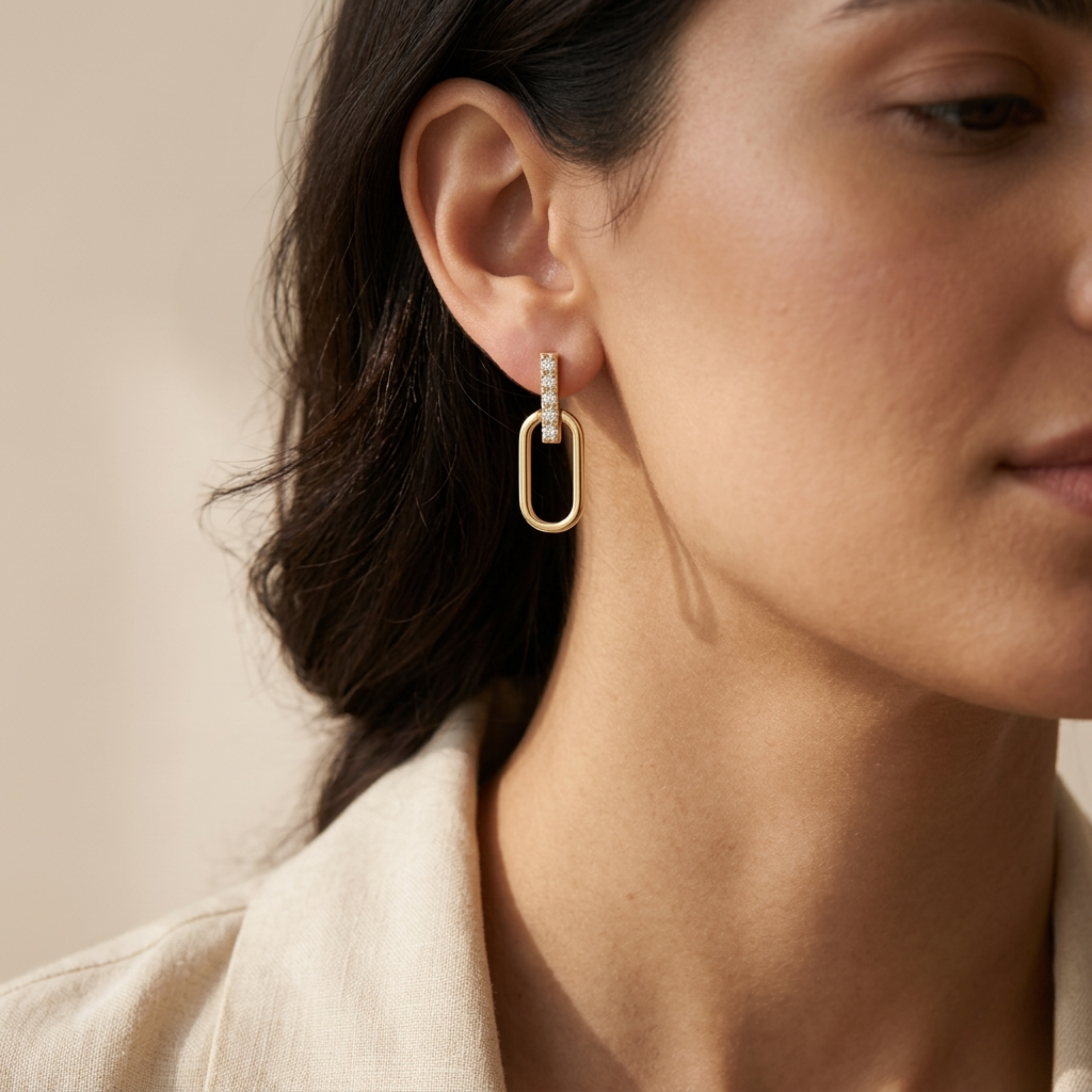 Najwa Moissanite Drop Earrings