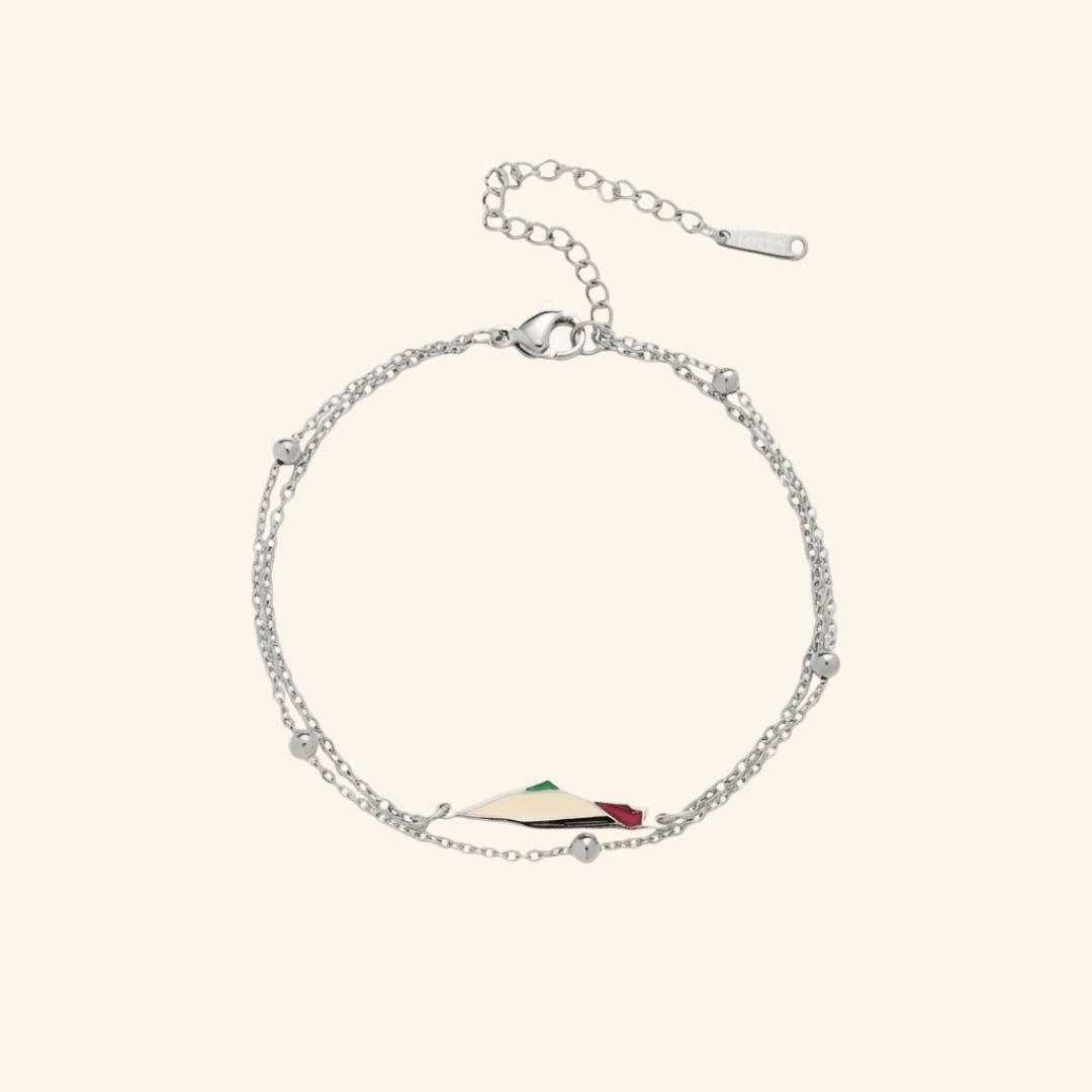 Noor Palestine Map Bracelet