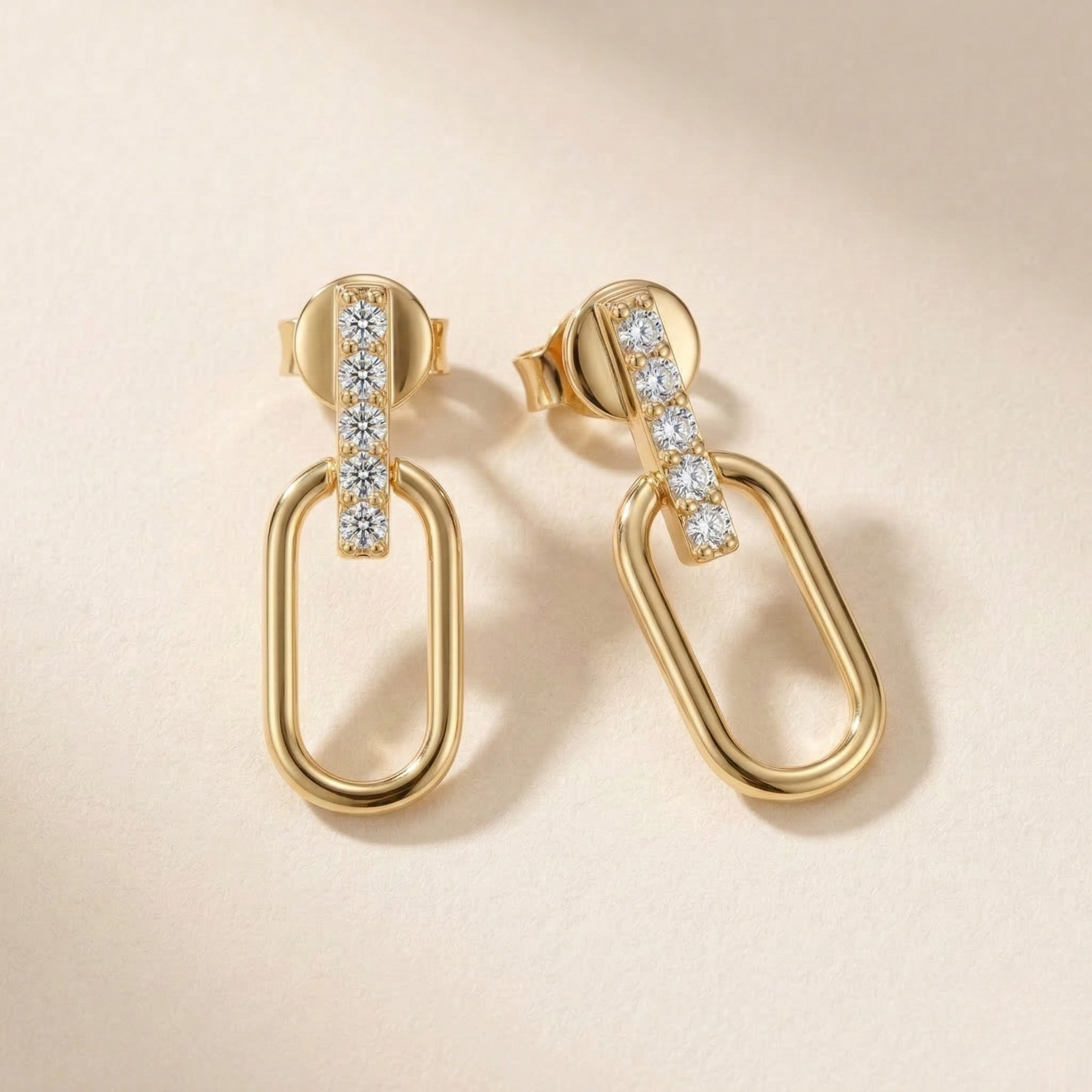 Najwa Moissanite Drop Earrings