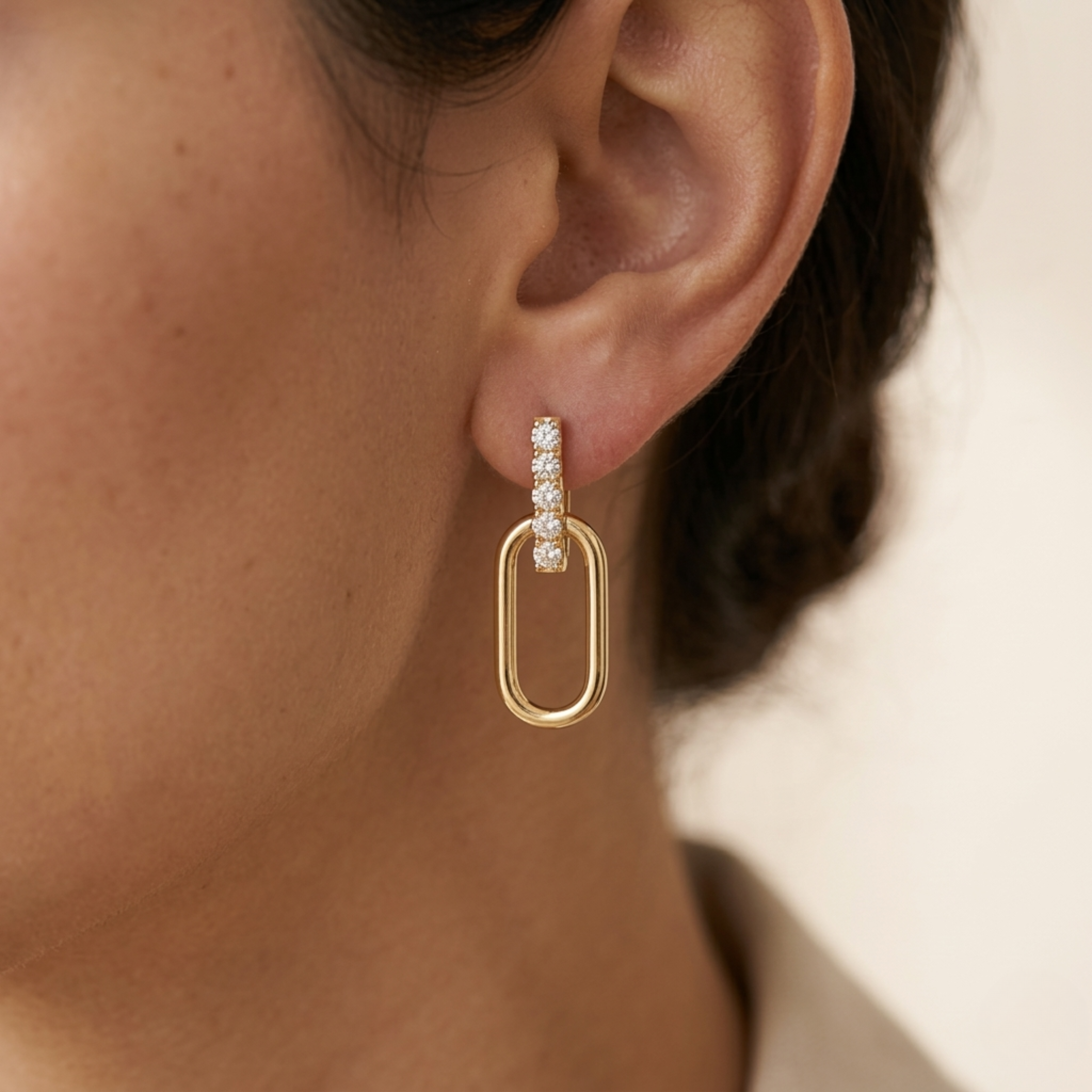 Najwa Moissanite Drop Earrings