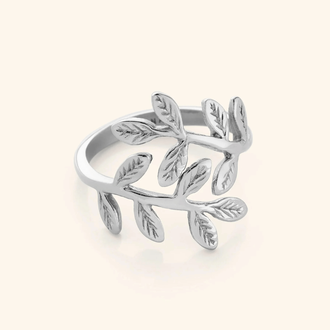 Noor Palestine Olive Leaf Ring